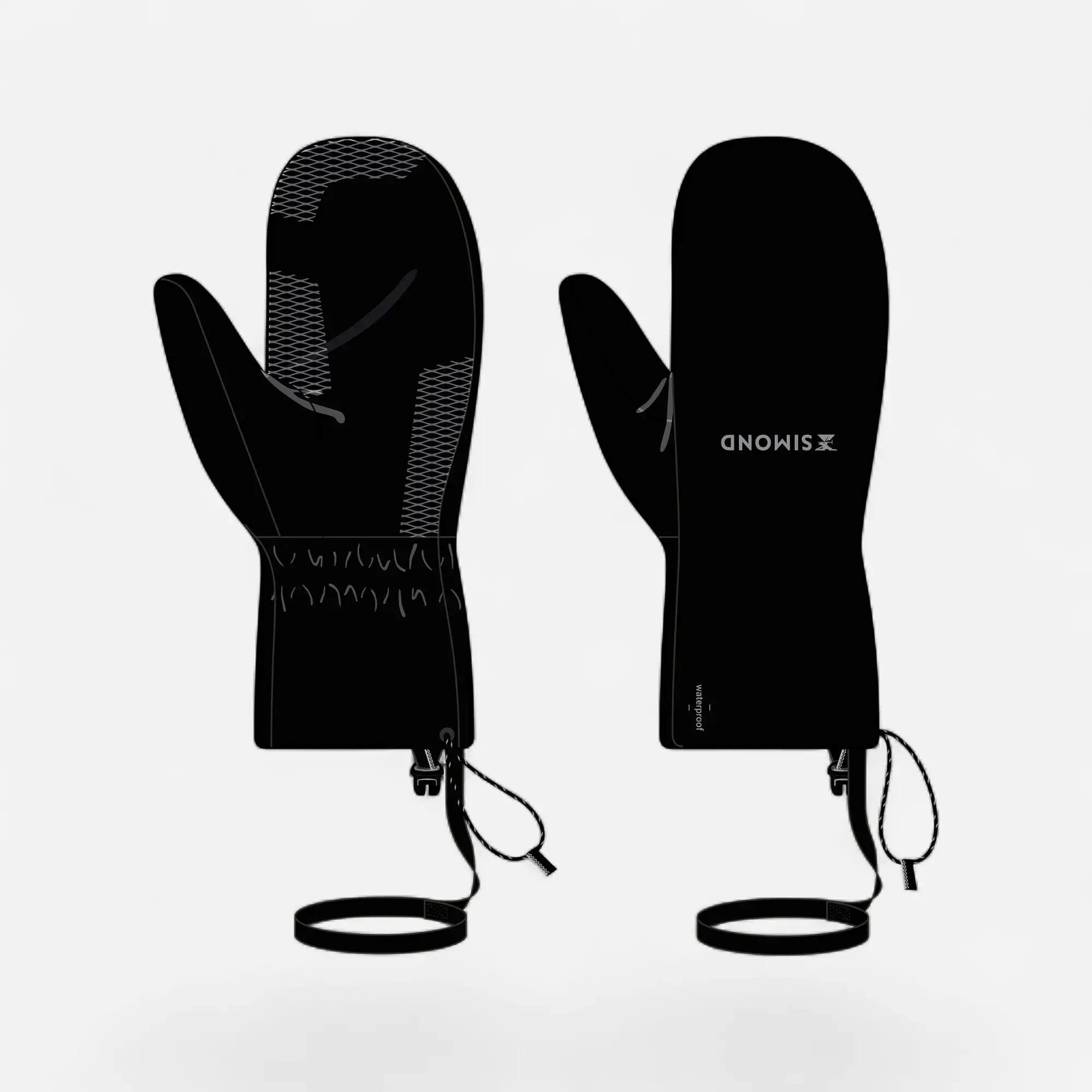 Sobreguantes de trekking impermeables negros para adulto MT500 13/15