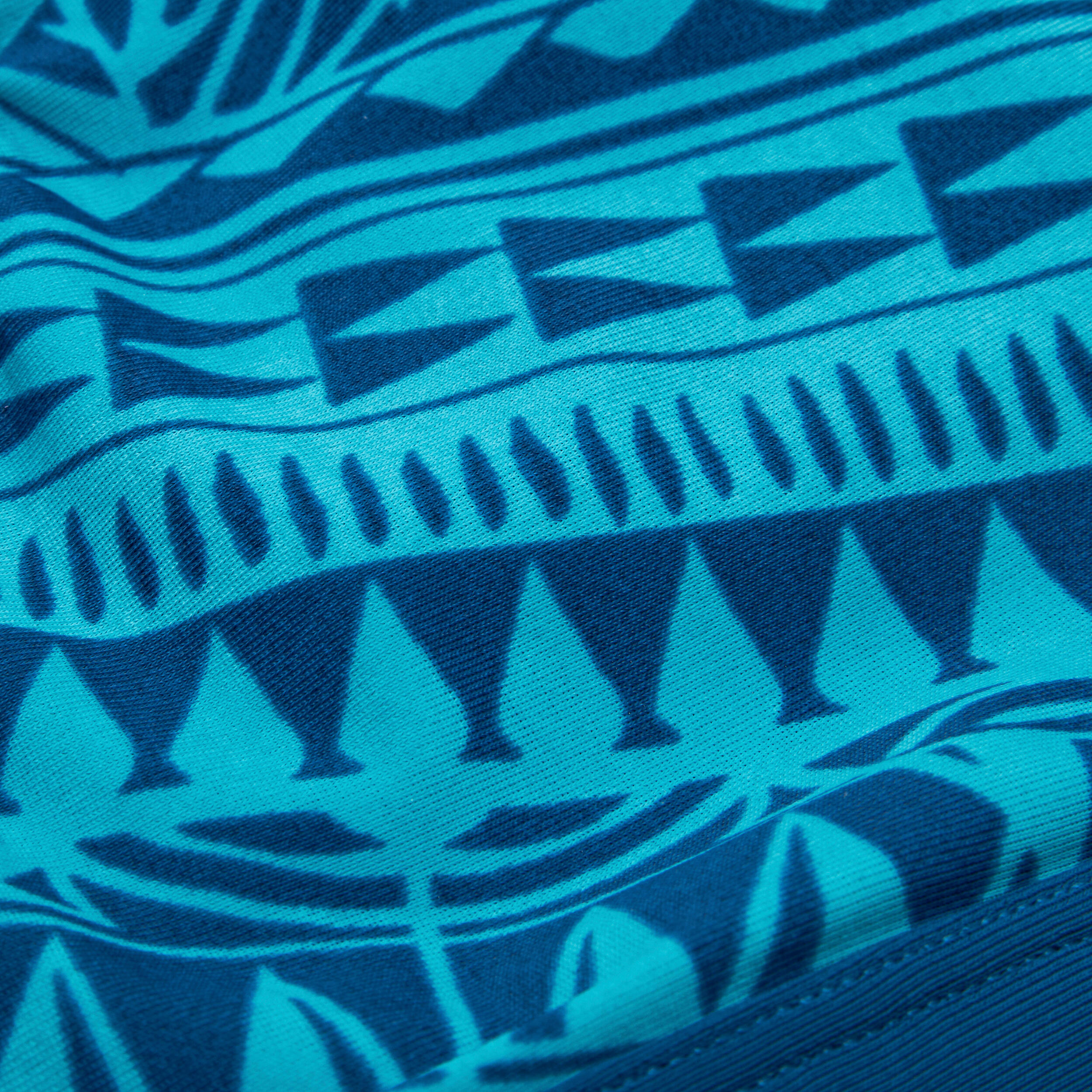Haut de maillot de bain natation Fille ado, Kamyleon fatu bleu turquoise 6/8