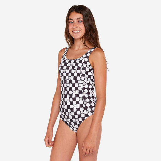 Costume intero surf ragazza 500 ELEA HAO rosa