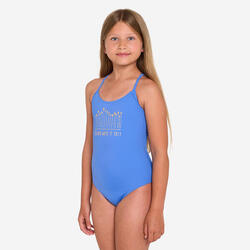 Maillot 1 pièce surf Fille - Hiloe violet