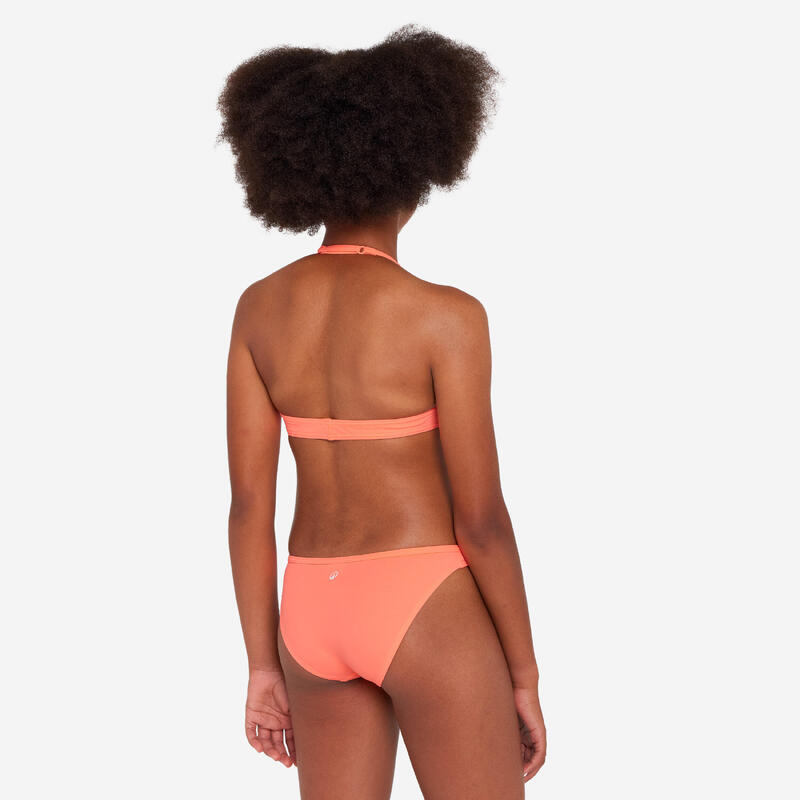 Maillot 2 pièces surf Fille - Tali corail