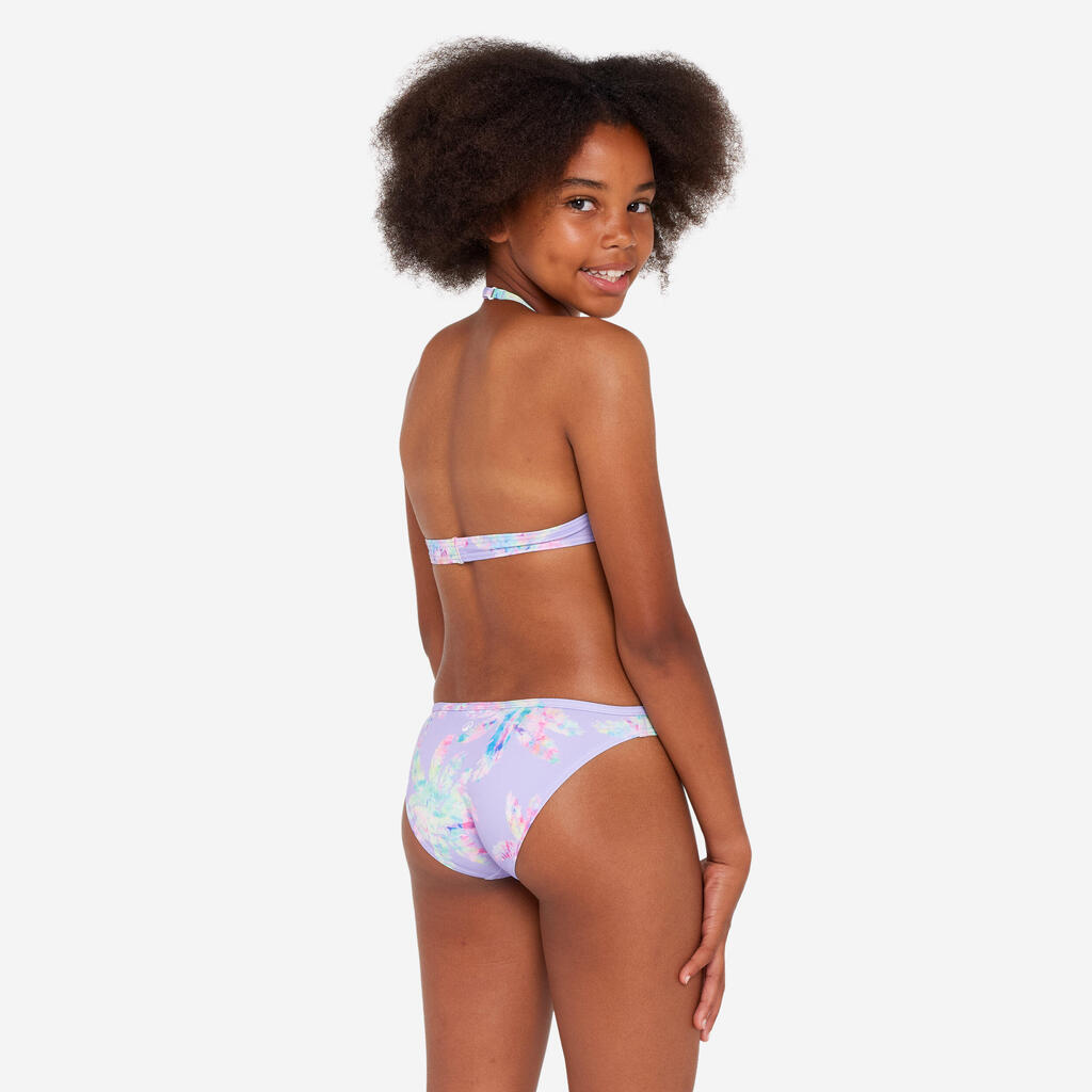 Girl’s 2-piece surf swimsuit floral - Tali turquoise
