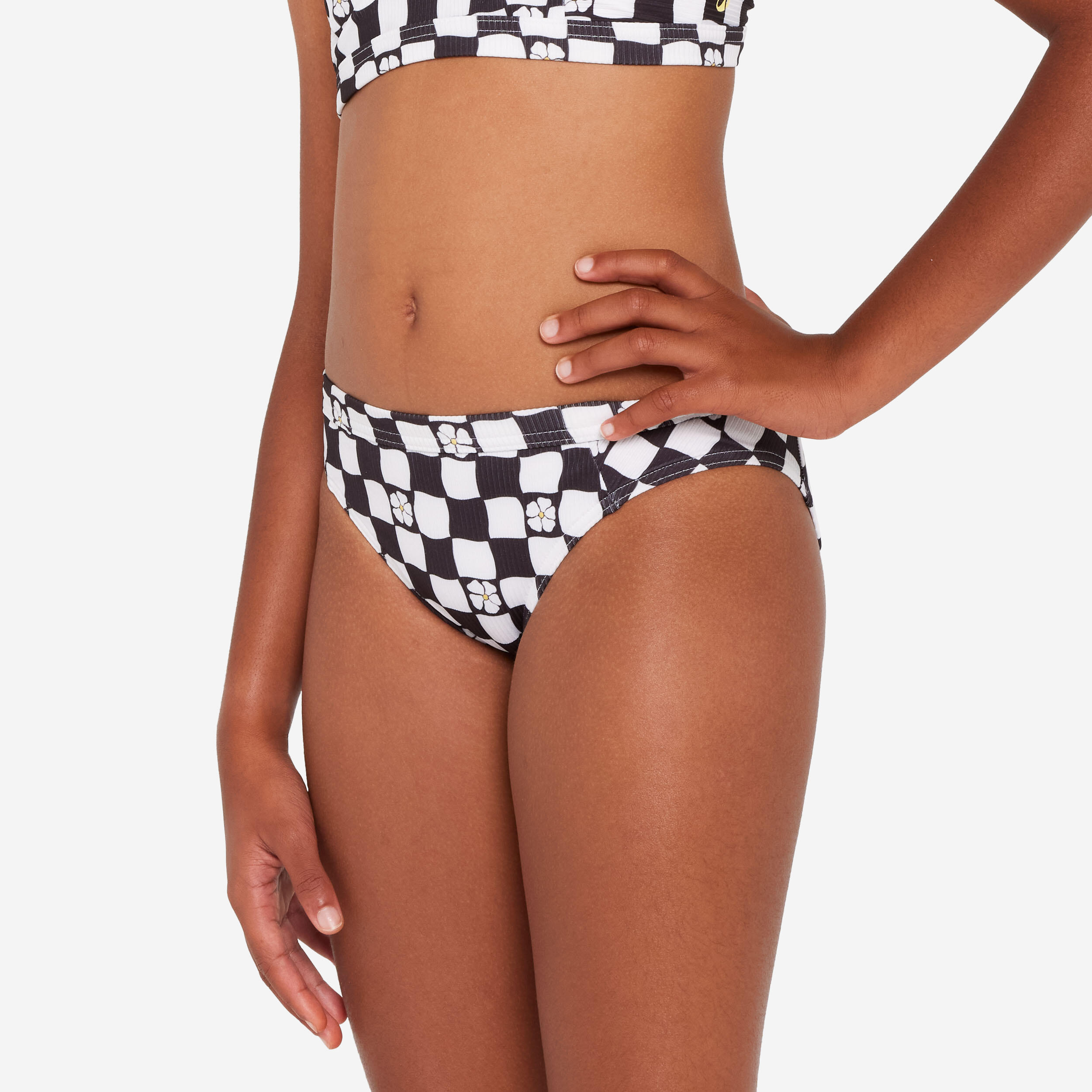 Slip de baie surf Alma hao Negru și alb Fete