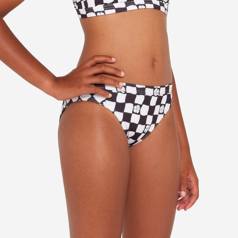 Slip de baie surf Alma hao Negru și alb Fete