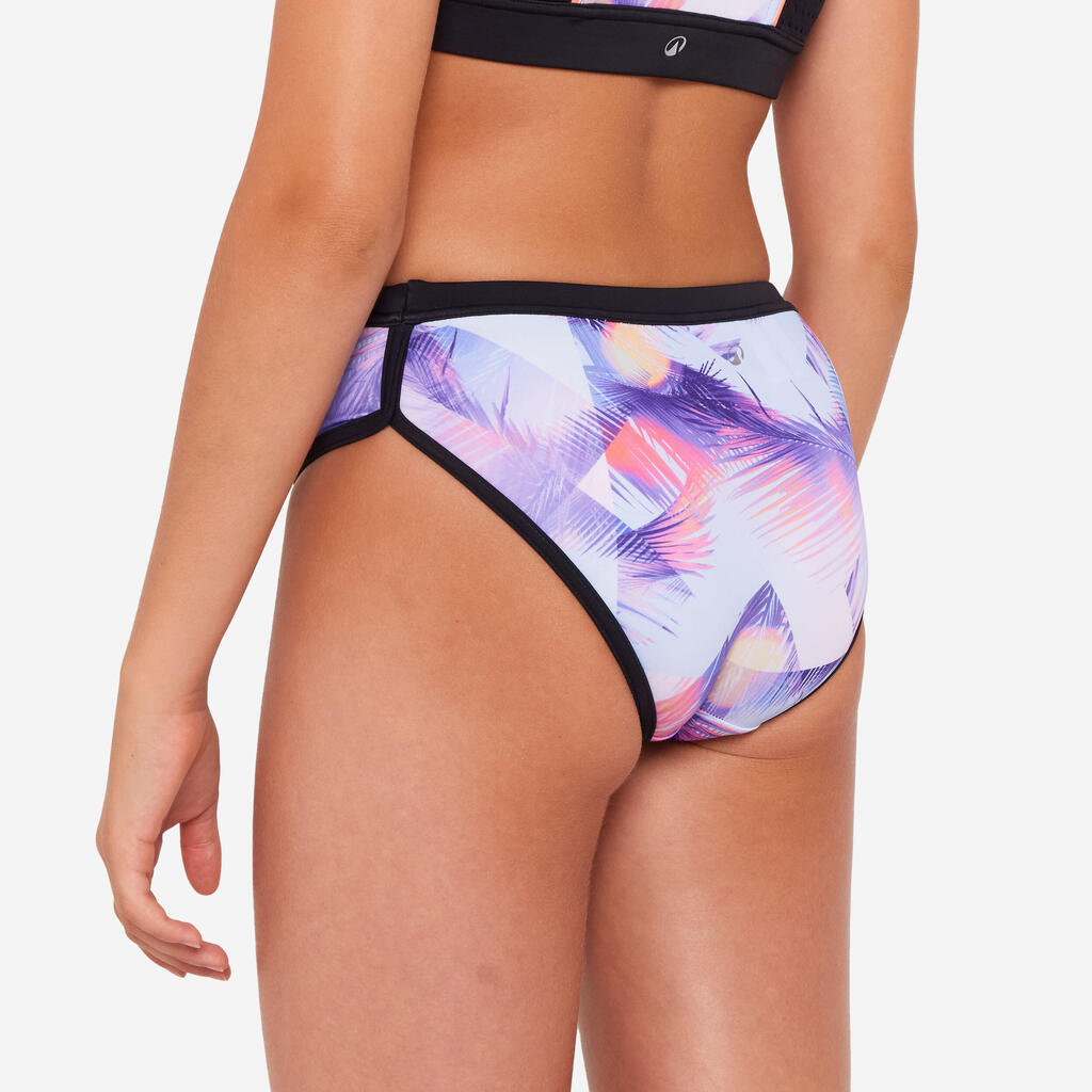 Bas de maillot de bain à cordon surf Fille - Mas posy rose