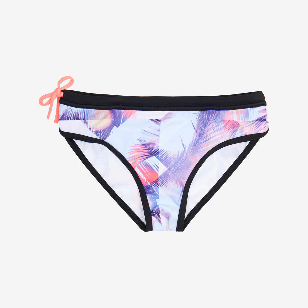 Bas de maillot de bain à cordon surf Fille - Mas posy rose