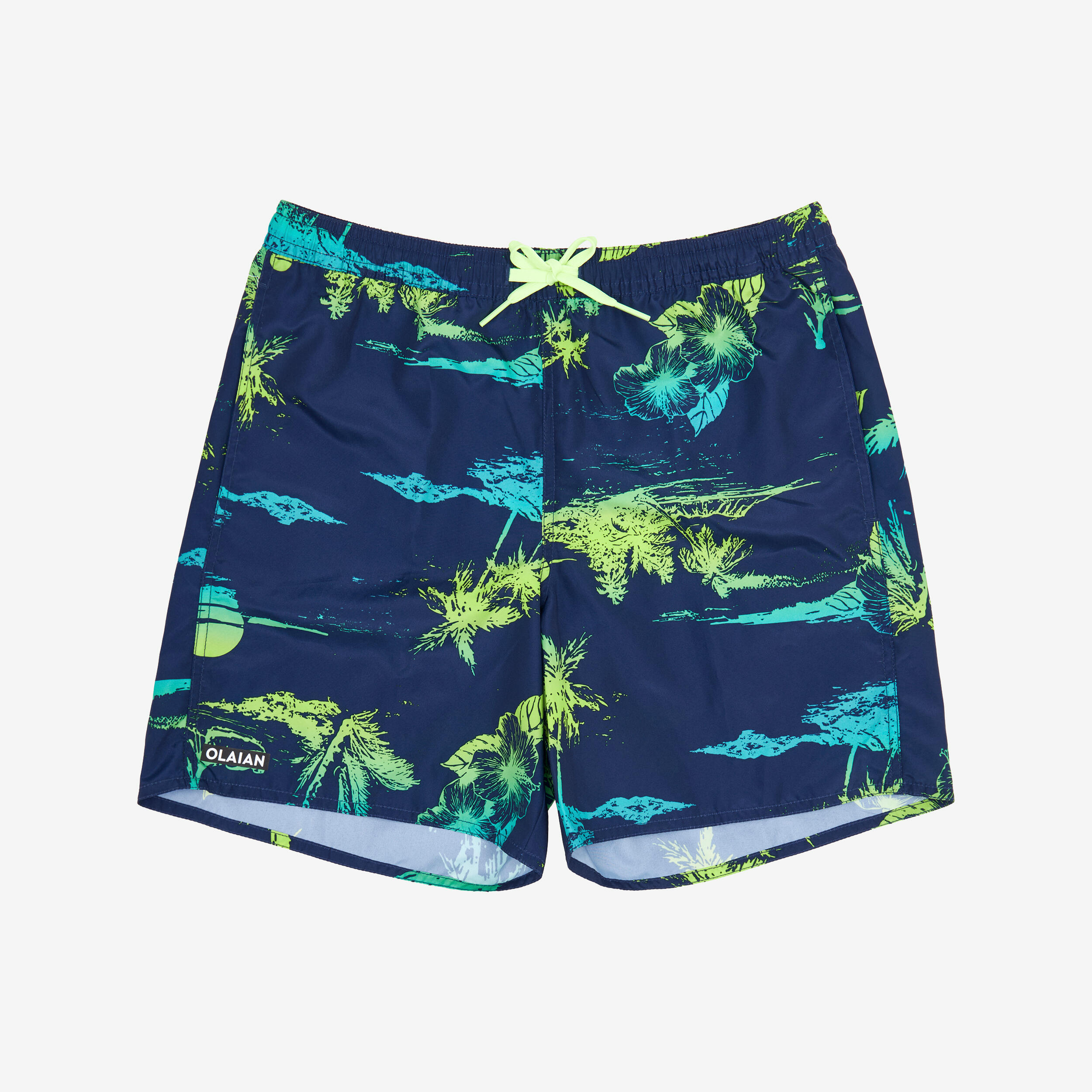 Boardshort voor surfen jongens 100 Stories donkerblauw 6/6