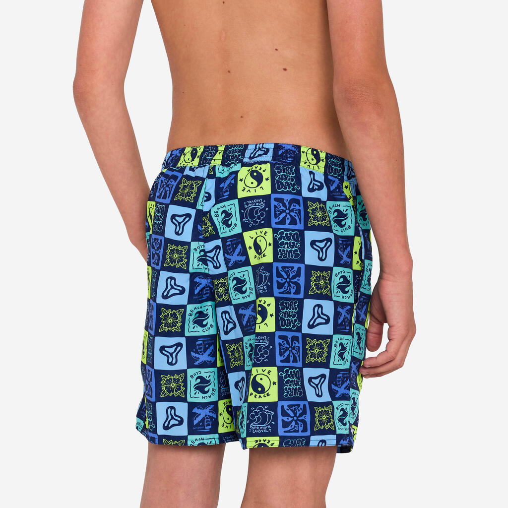Boardshorts Surfen Jungen mit Taschen 100 Surfallday mehrfarbig