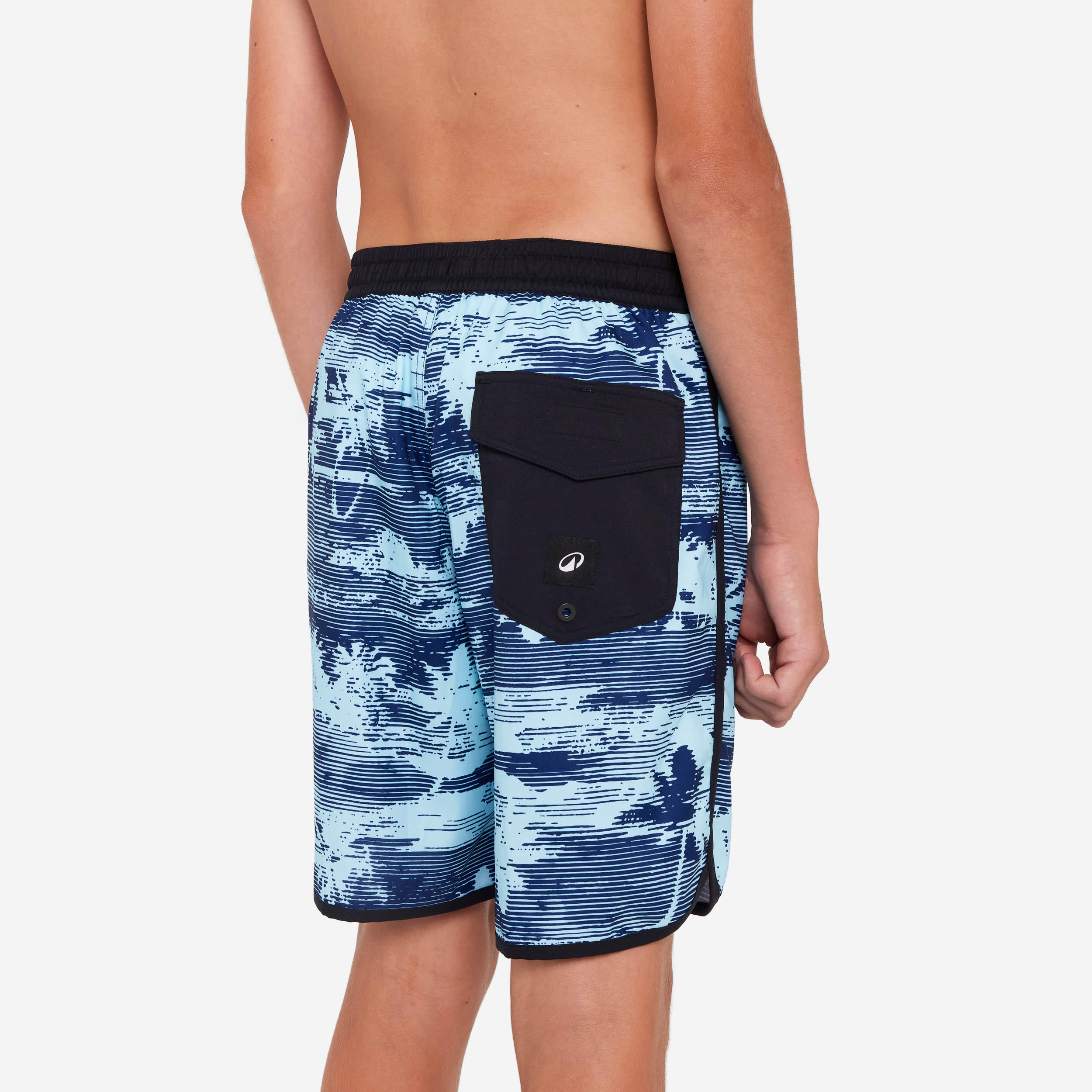 Boys’ surfing boardshorts - 500 View blue 4/6