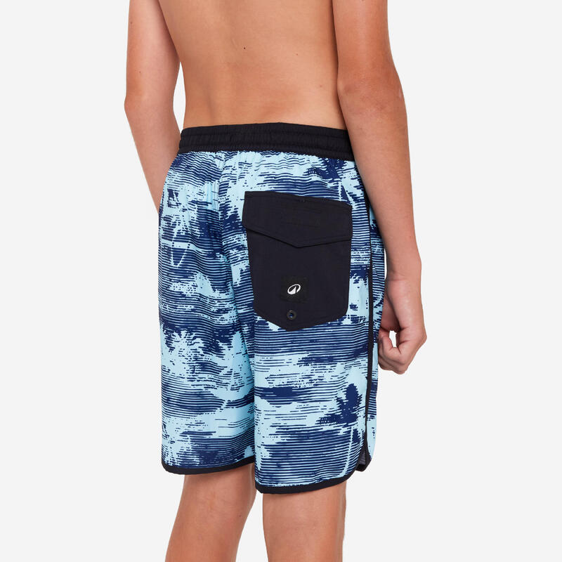Çocuk Uzun Deniz Şortu/Boardshort - Mavi - 500