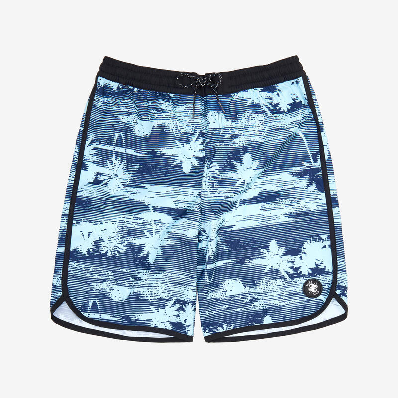 Çocuk Uzun Deniz Şortu/Boardshort - Mavi - 500