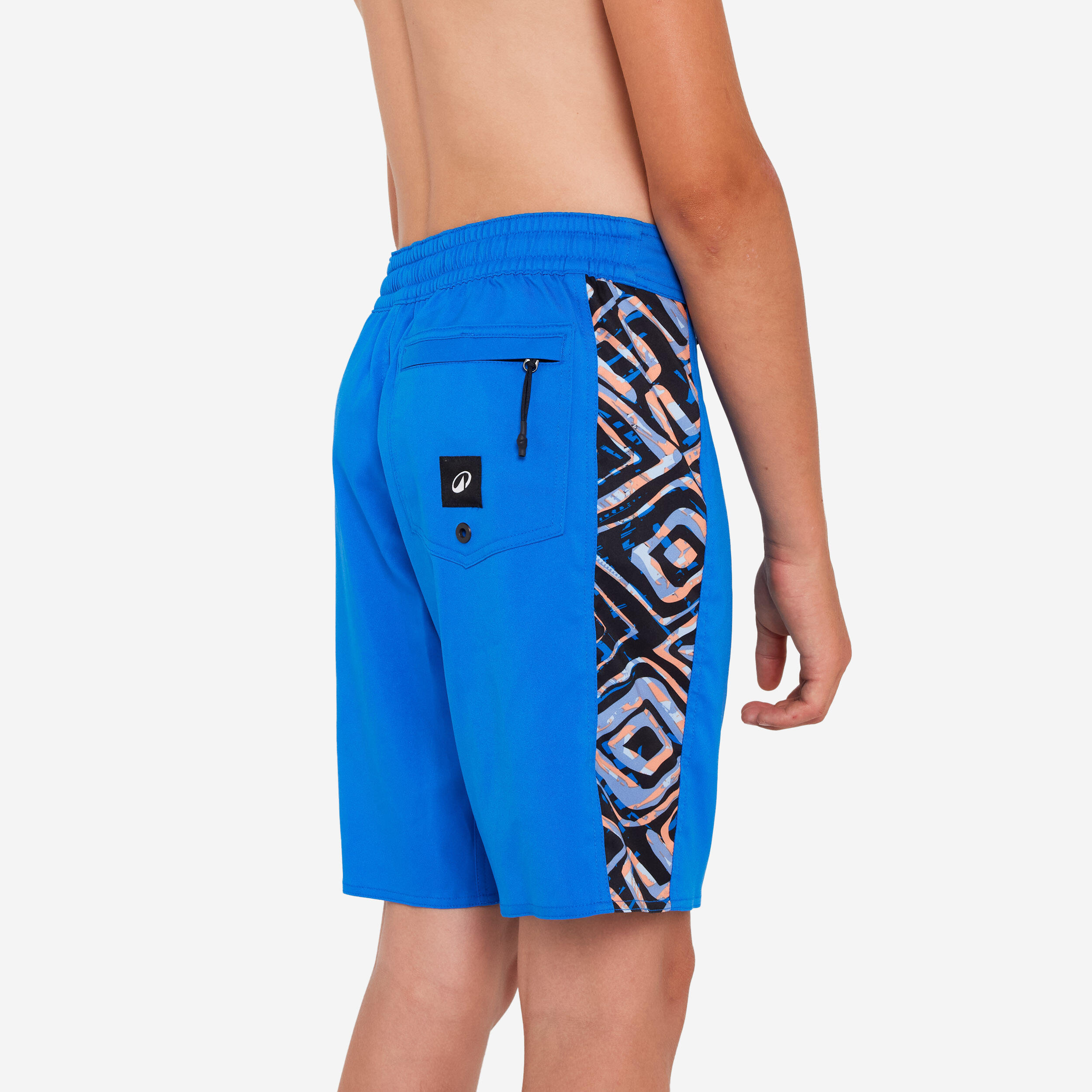 DECATHLON Chlapčenské boardové šortky 900 Band modré 8-9 r (131-140 cm) · záber 11