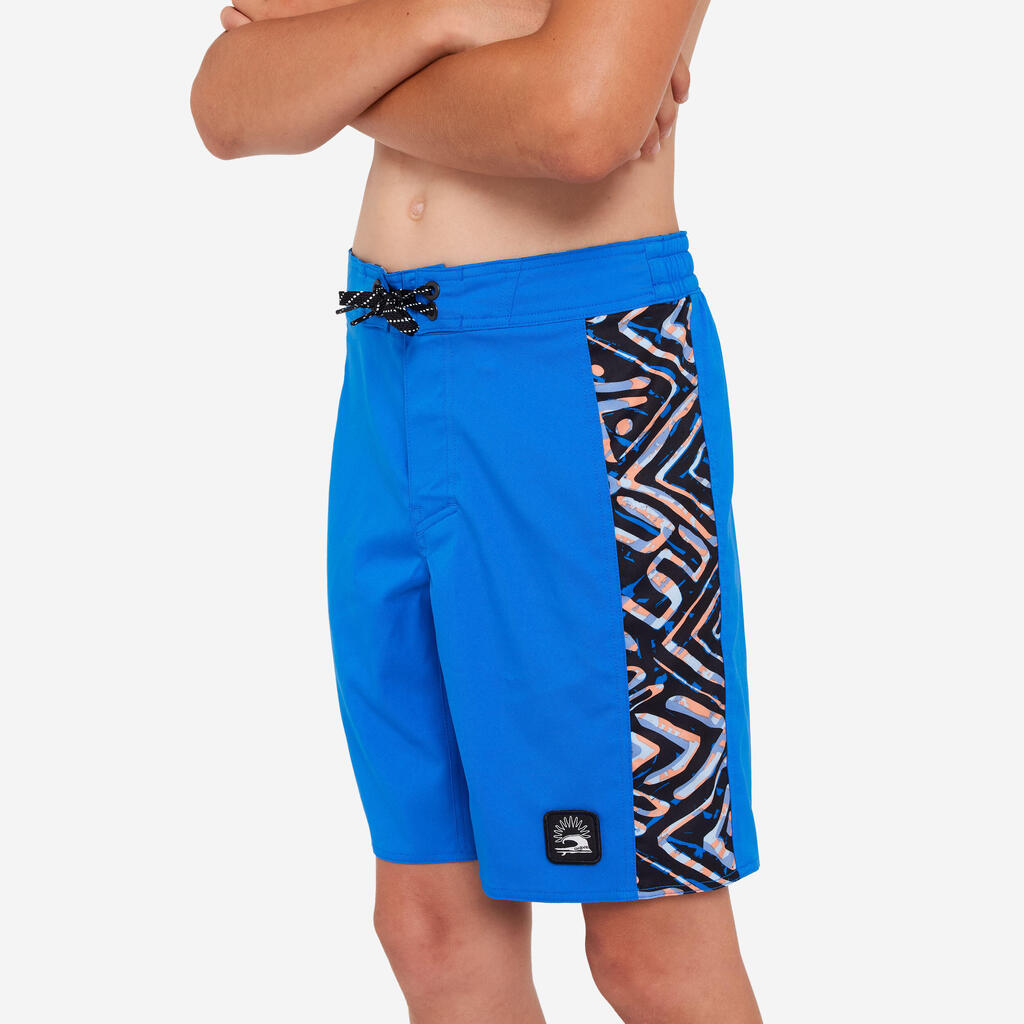 Boys’ surfing boardshorts - 900 Band blue