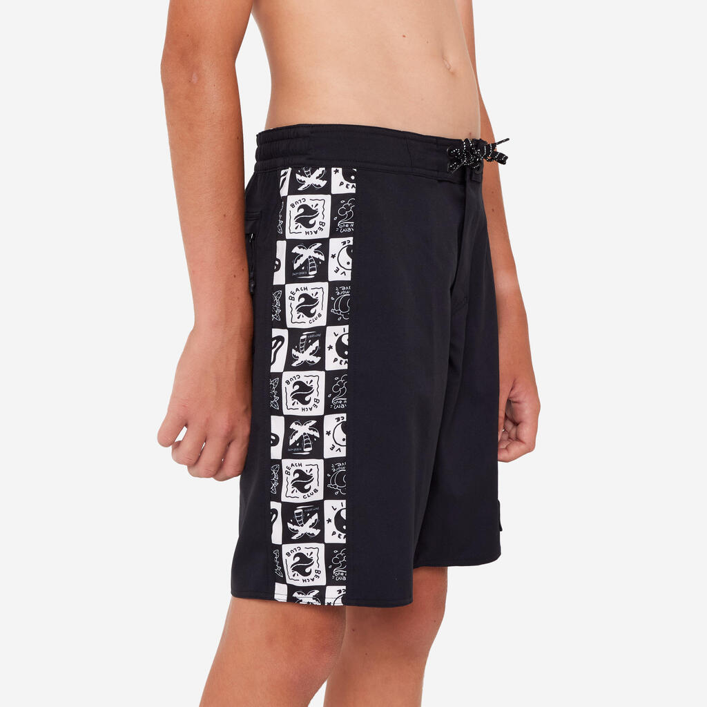 Boardshort surf Garçon - 900 Band noir