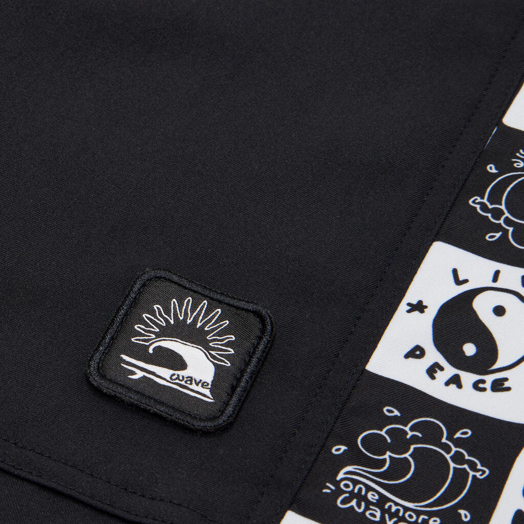 Boardshort surf Garçon - 900 Band noir