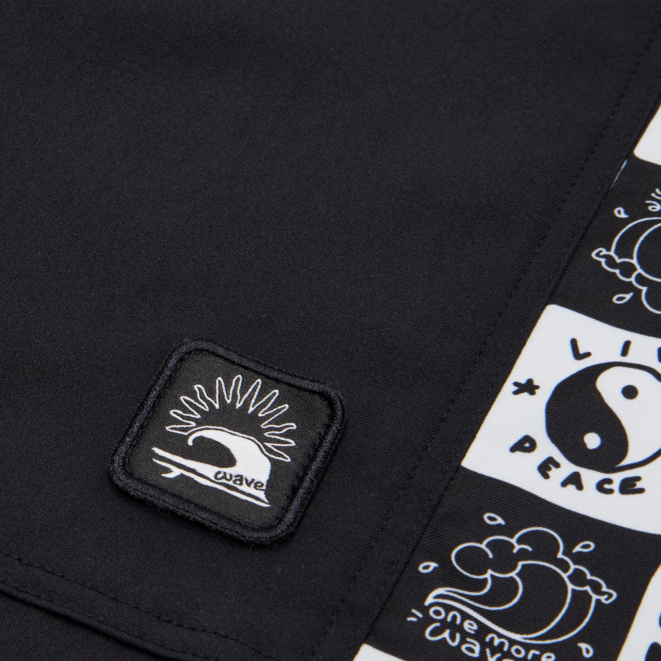 Short de surf garçon - Band noir - OLAIAN