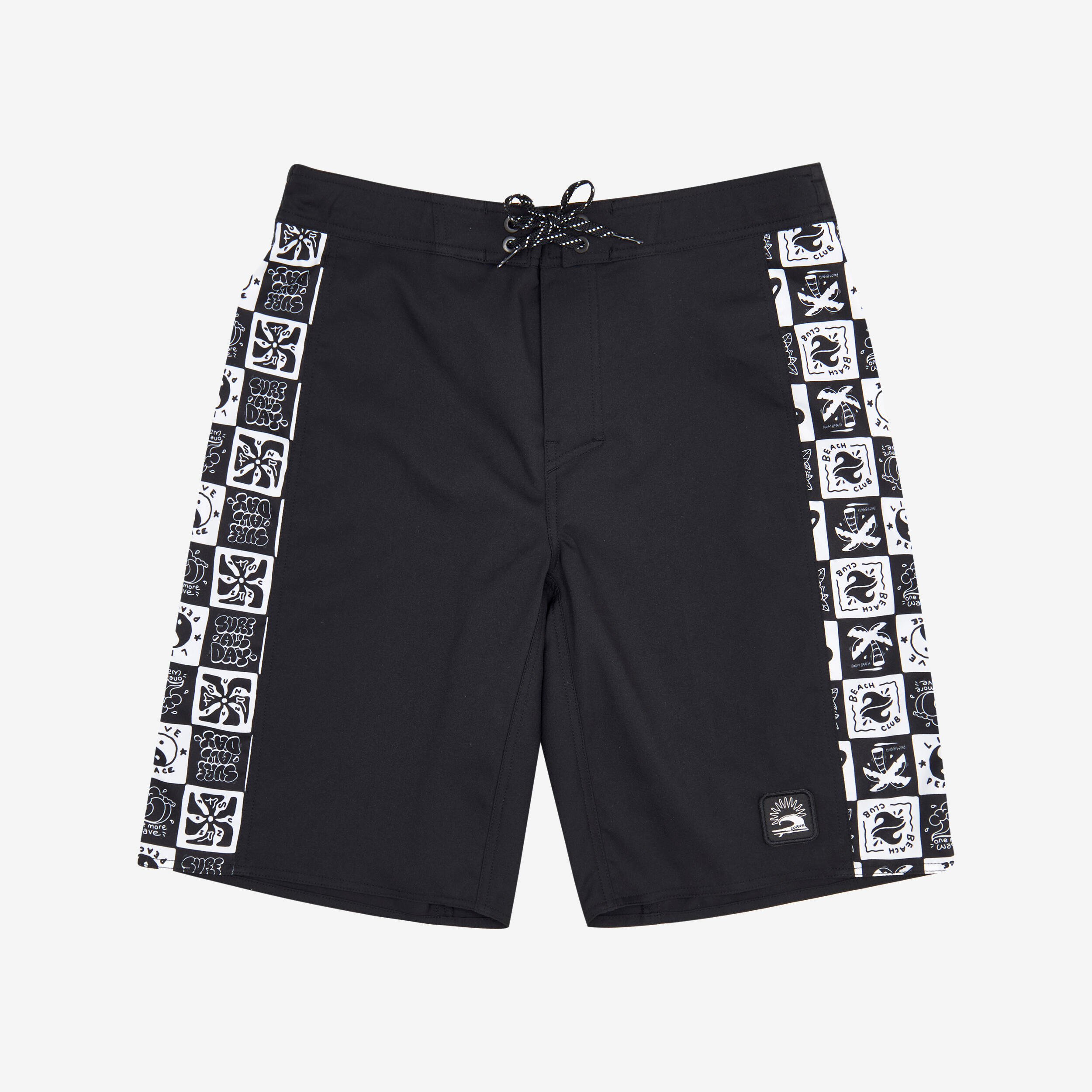 Short de surf garçon - Band noir - OLAIAN
