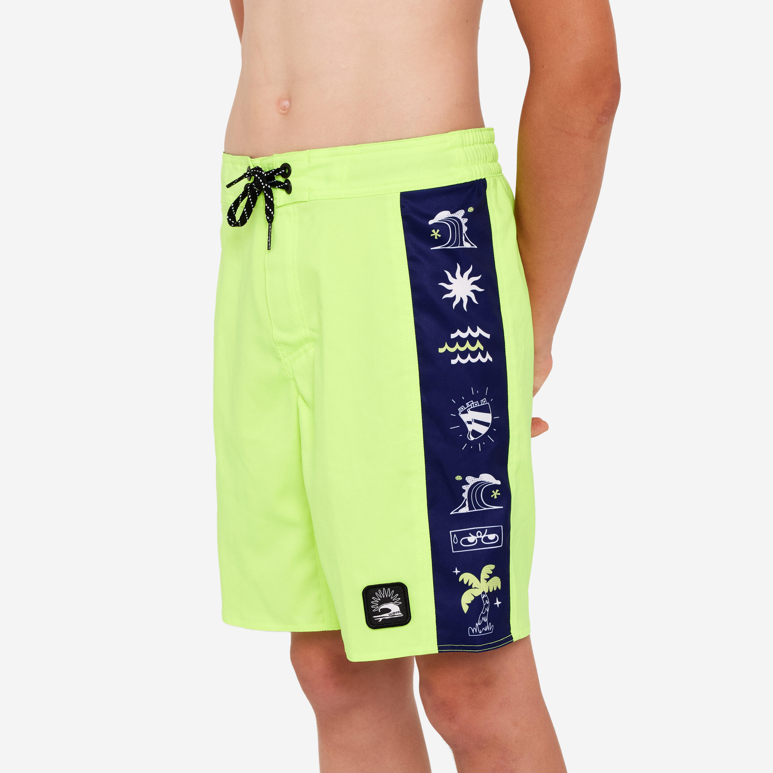 Sort de baie surf 900 Band Galben Copii