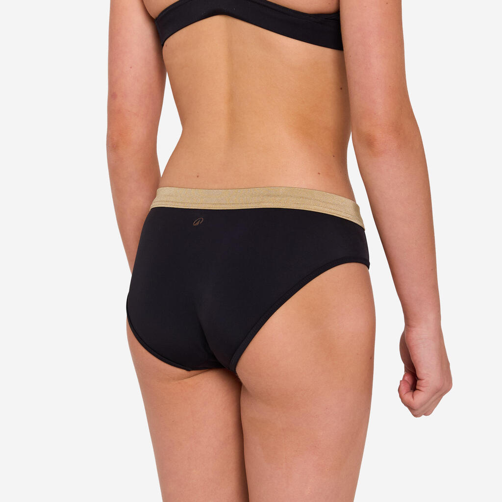 Girls’ surfing floral swimsuit bottoms - 900 Buddy pink black