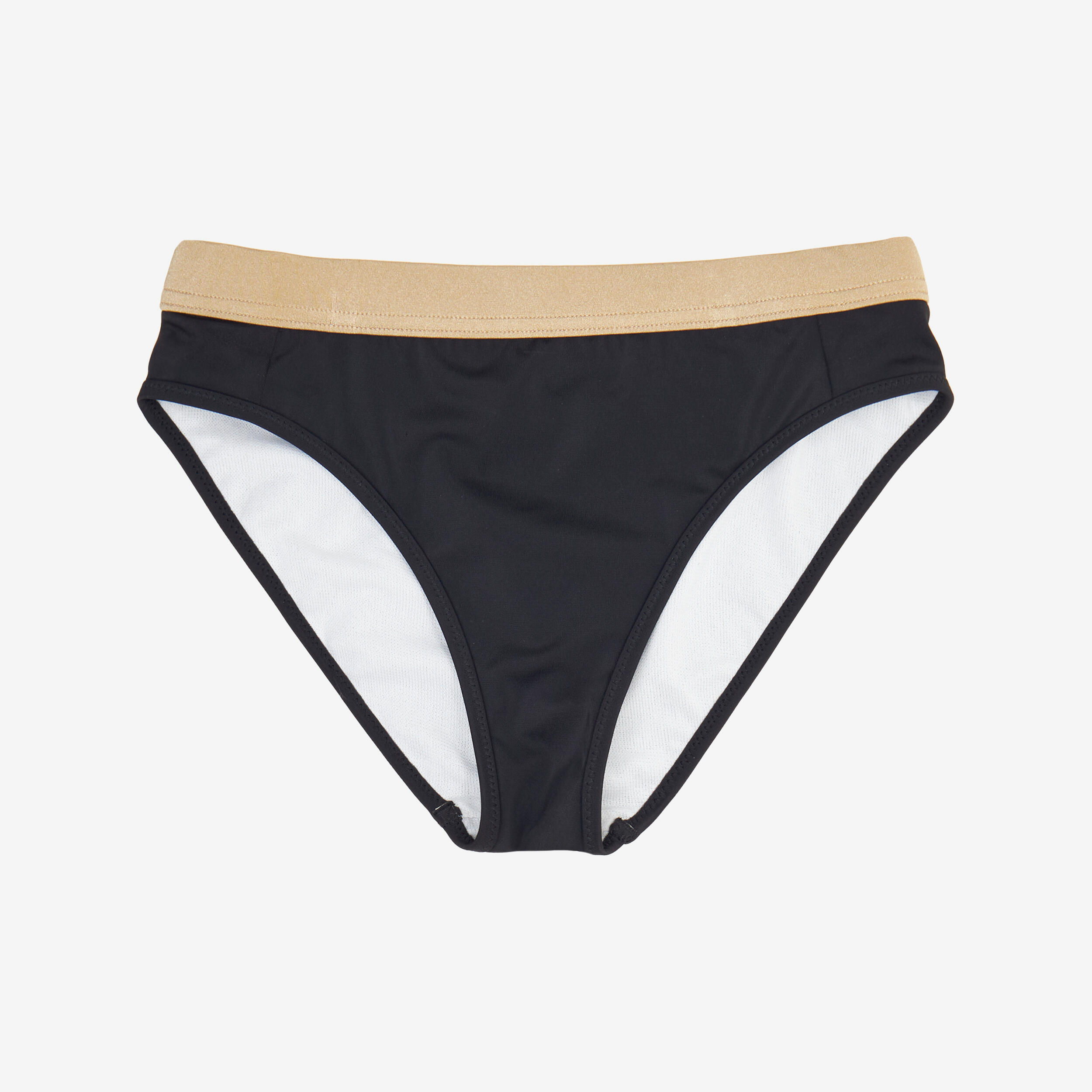 DECATHLON Spodný diel dievčenských plaviek Buddy 900 čierne 8-9 r (131-140 cm) · záber 7
