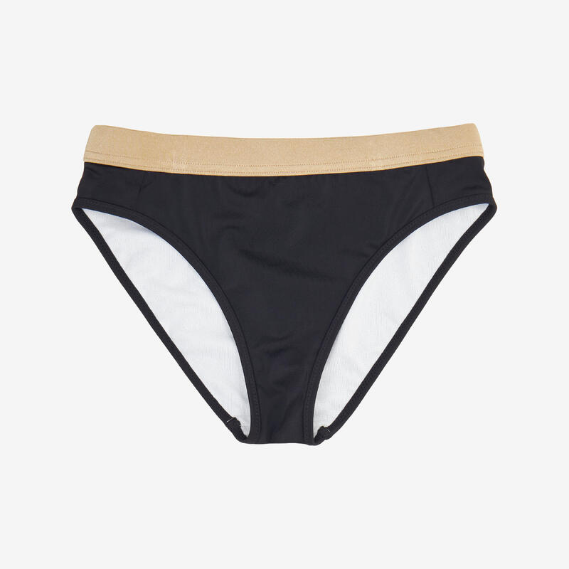 Slip de baie surf 900 Buddy Negru și auriu Fete