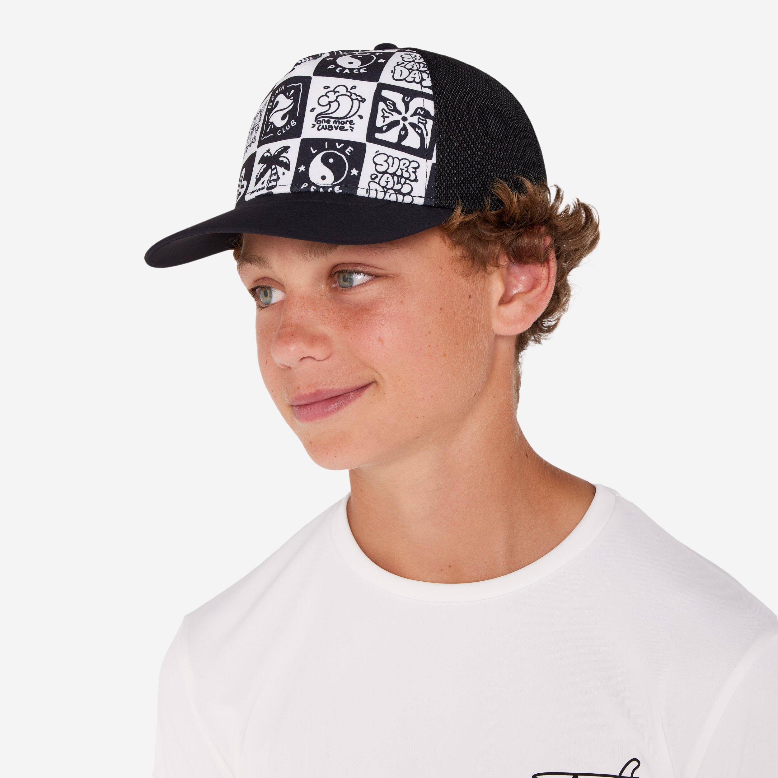 Casquette trucker surf Junior - Surfallday noire 4/5
