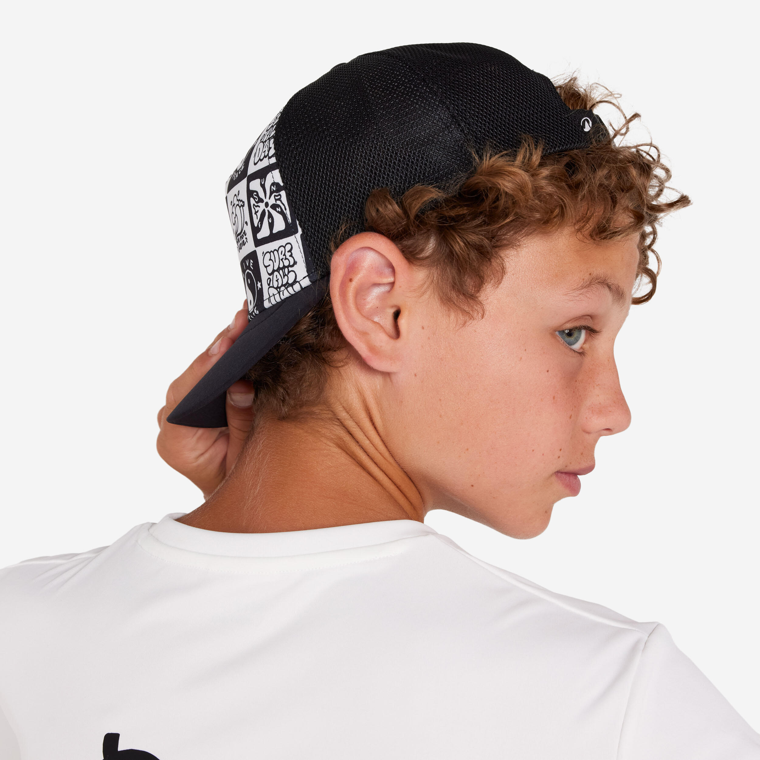 Casquette trucker surf Junior - Surfallday noire 2/5