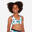 Sutien de baie surf formă triunghiulară Lily Imprimeu floral Alb Fete