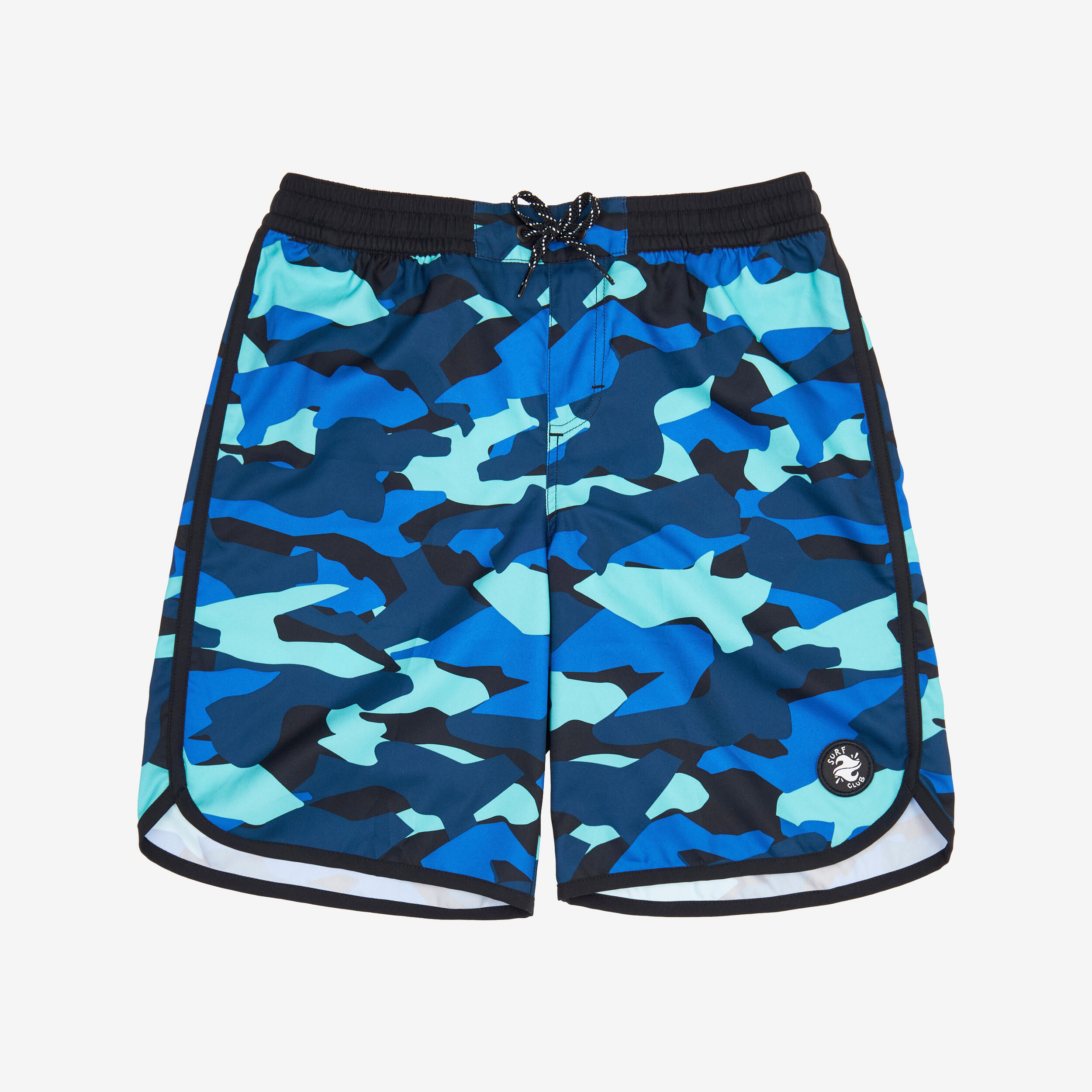 Costume mare ragazzo 500 GEOMETRIC CAMO lungo blu 6/6