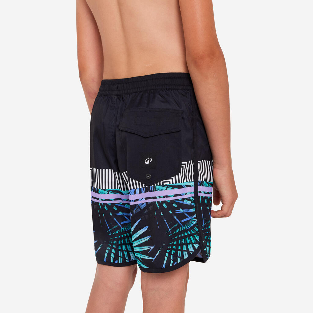 Boardshort surf Garçon - 500 View bleu
