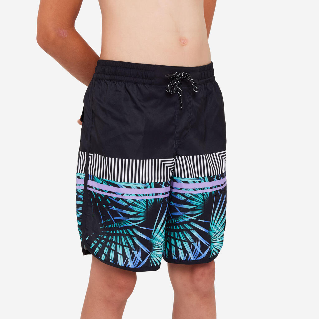Boardshort surf Garçon - 500 View bleu