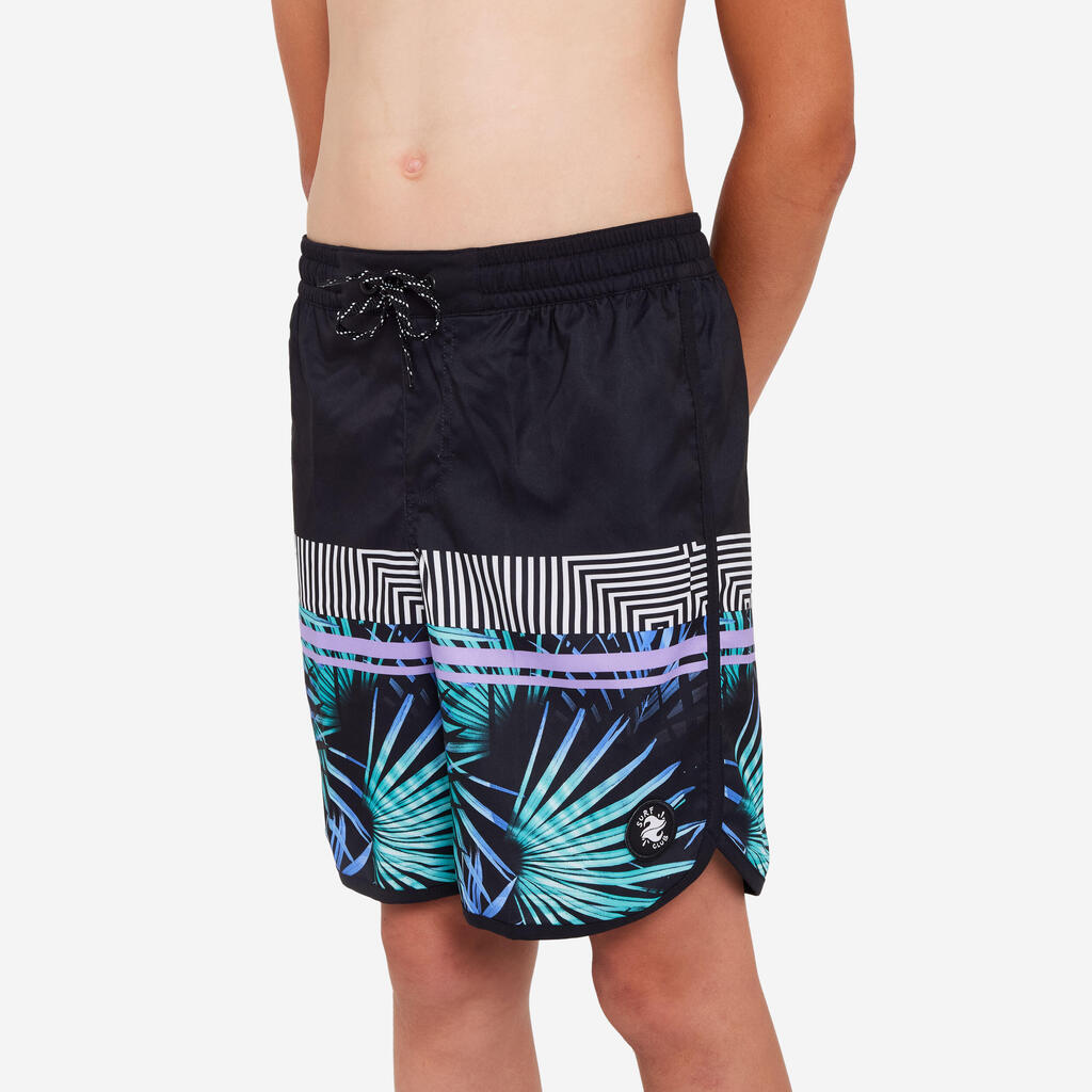 Boardshort surf Garçon - 500 View bleu