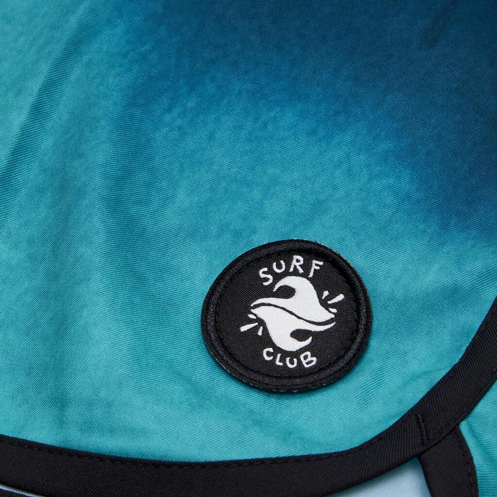 Boardshort surf Garçon - 500 Offshore vert et bleu