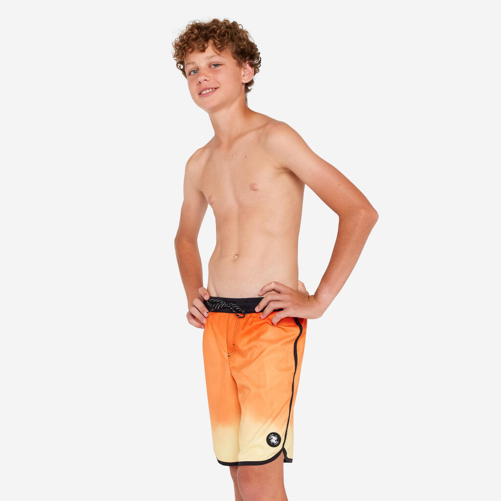 Boardshort surf Garçon - 500 View bleu