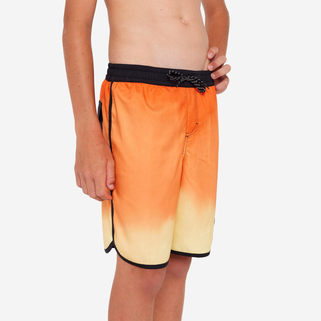 Boardshort surf Garçon - 500 Offshore vert et bleu
