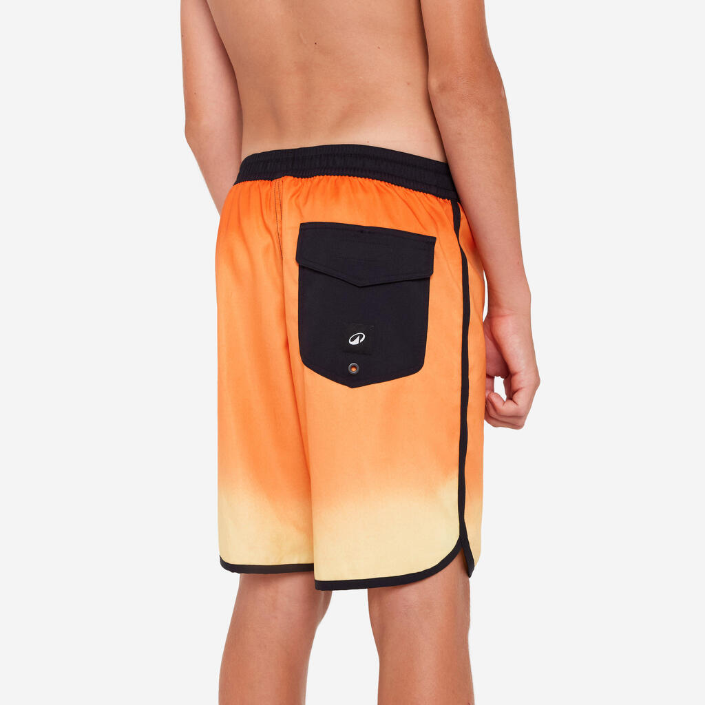 Boardshort surf Garçon - 500 Offshore vert et bleu