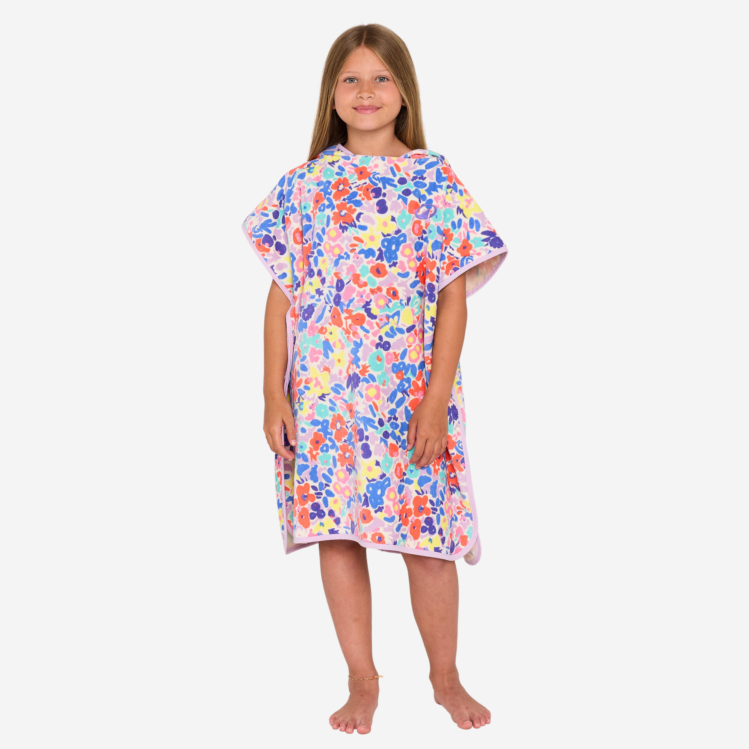 Poncho de surf criança 110 a 135 cm - 500 daisy multicor