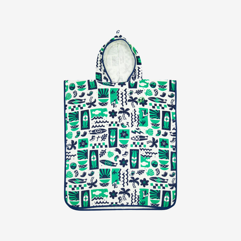 Poncho surf 500 Naive Albastru Copii 110-135 cm