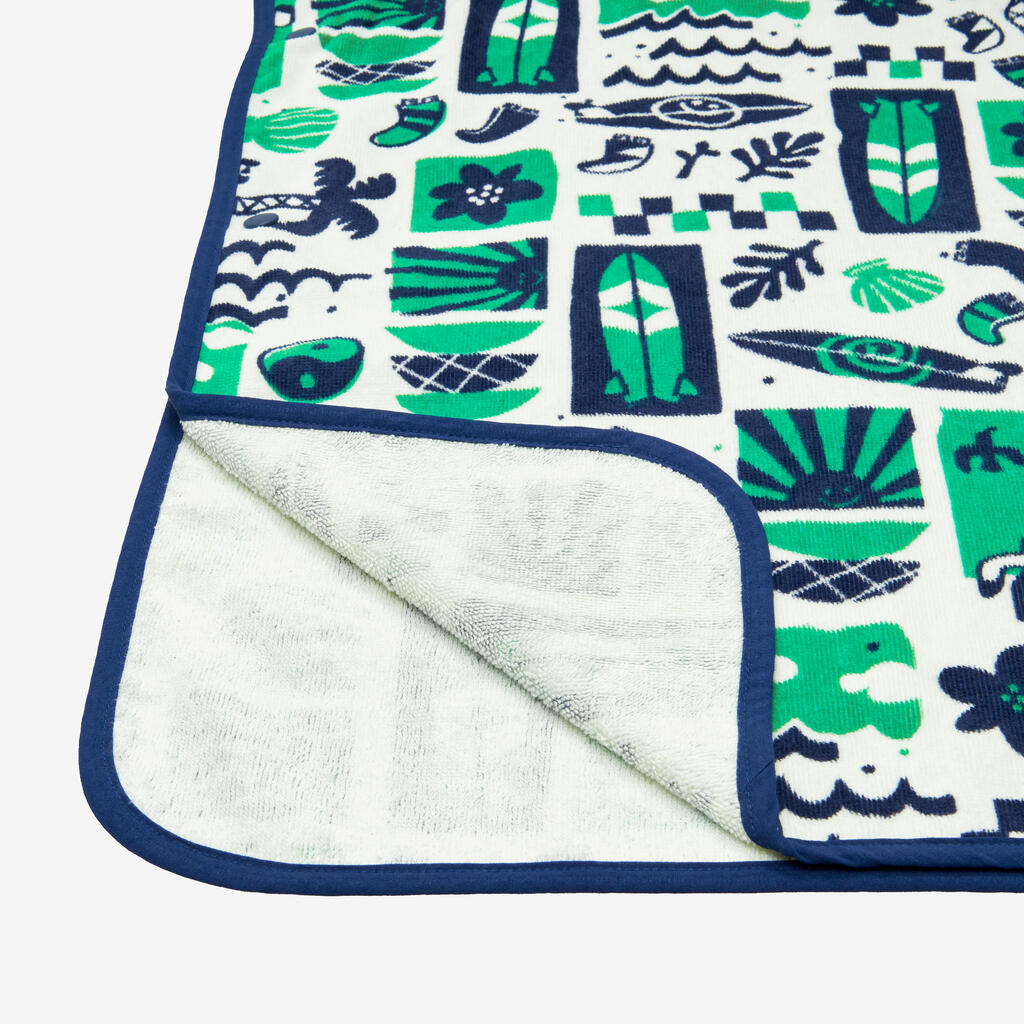 Kids’ Surf Poncho 110 to 135 cm - 500 Daisy multi-colour