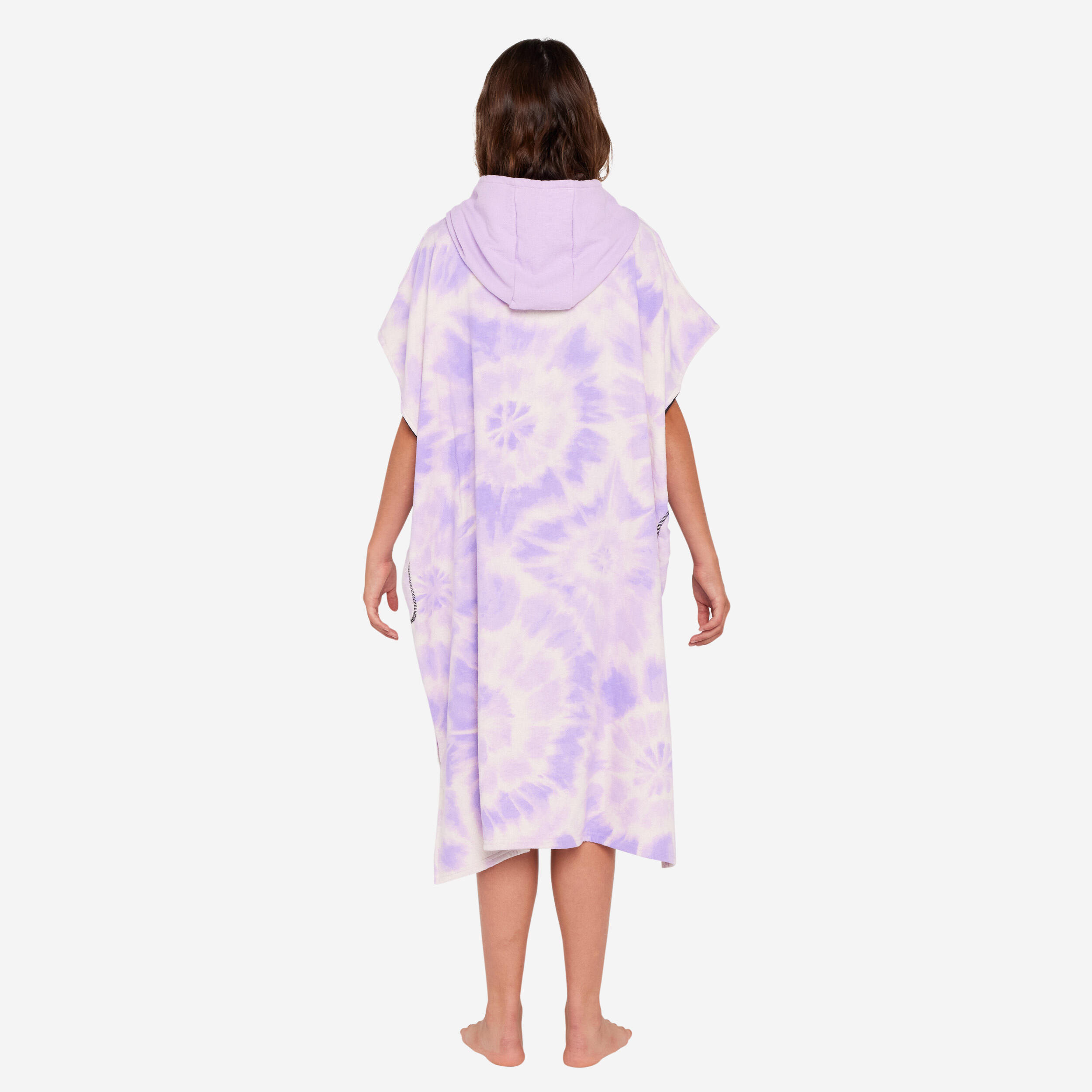 Surfponcho voor kinderen 550 Mood paars 6/8