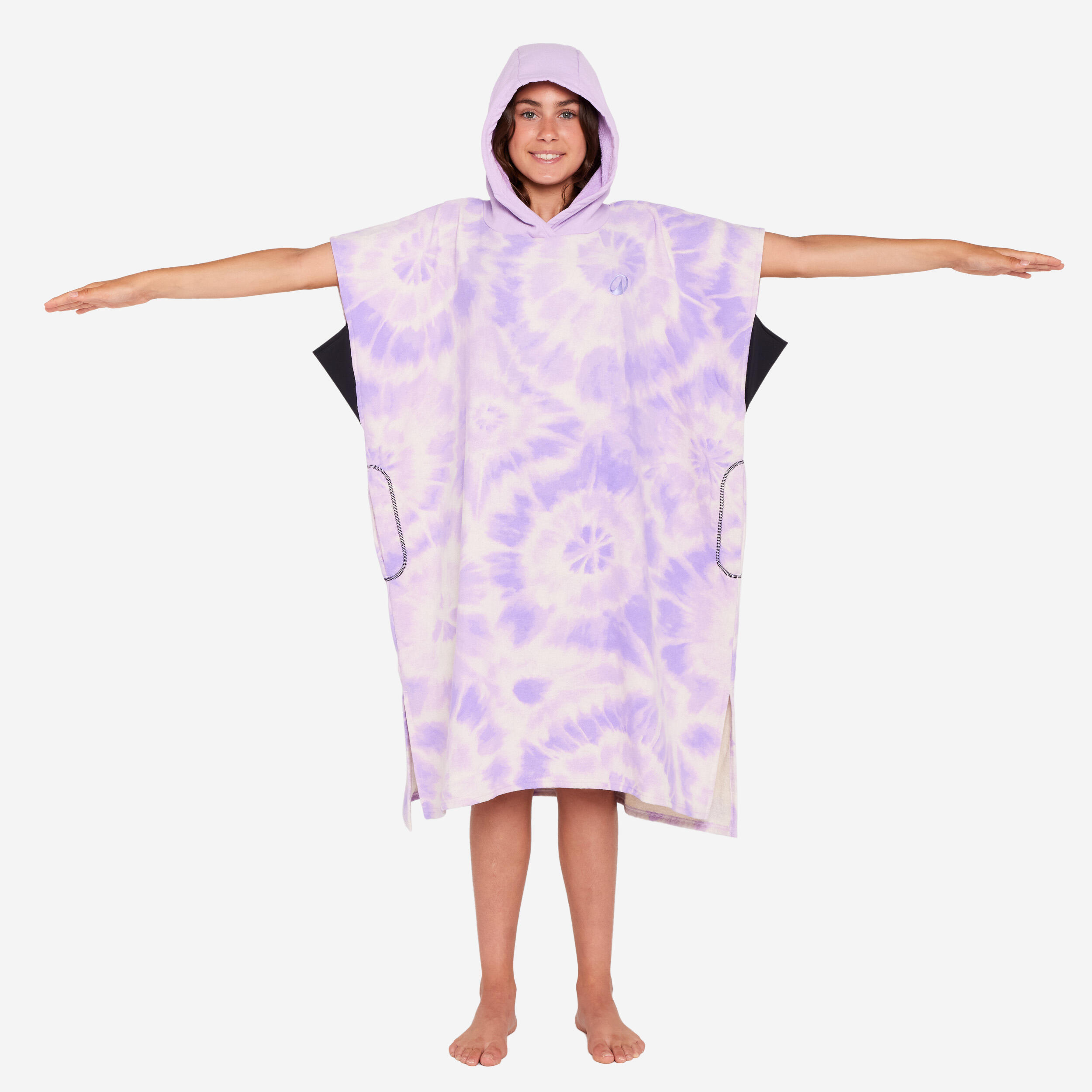 Surfponcho voor kinderen 550 Mood paars 2/8