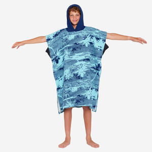 Poncho toalla Niños 135-160 cm Azul