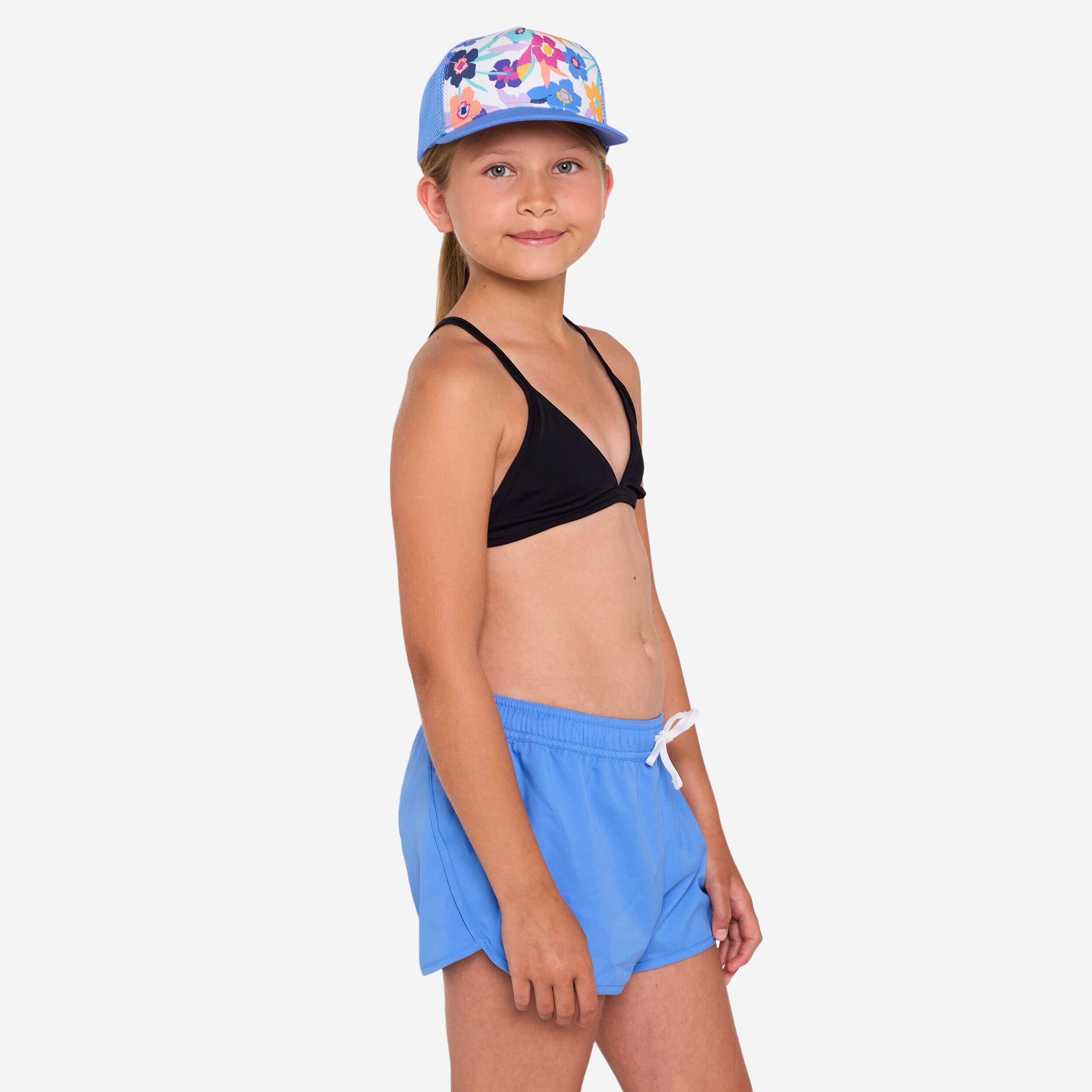 Girls’ kids’ surfing swim shorts - Katy blue -  2