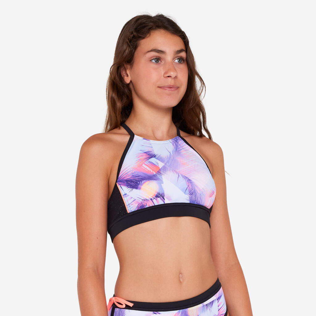 Gornji deo bikinija za surfovanje - 900 Baha posy roze