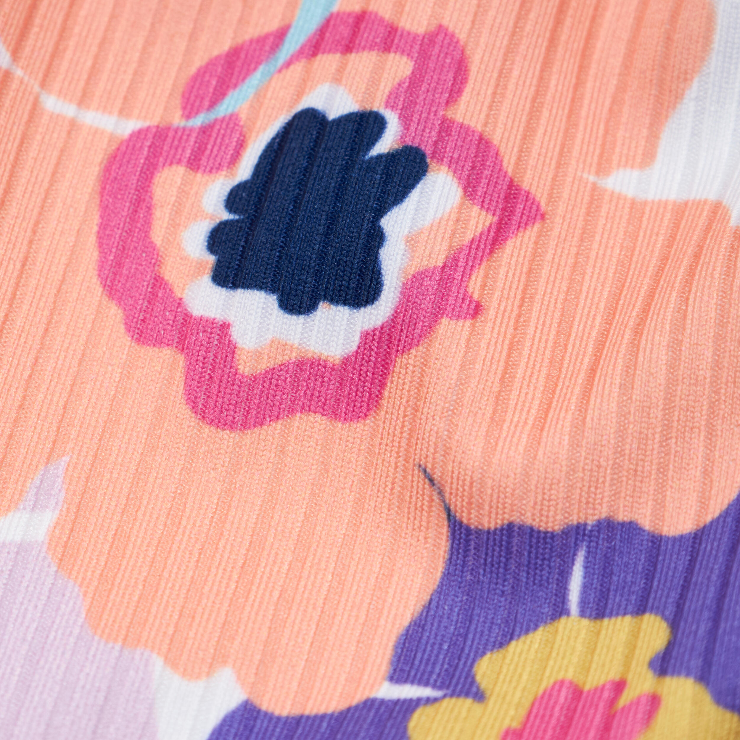 Haut de maillot de bain brassière  réglable fille - fleuri - OLAIAN
