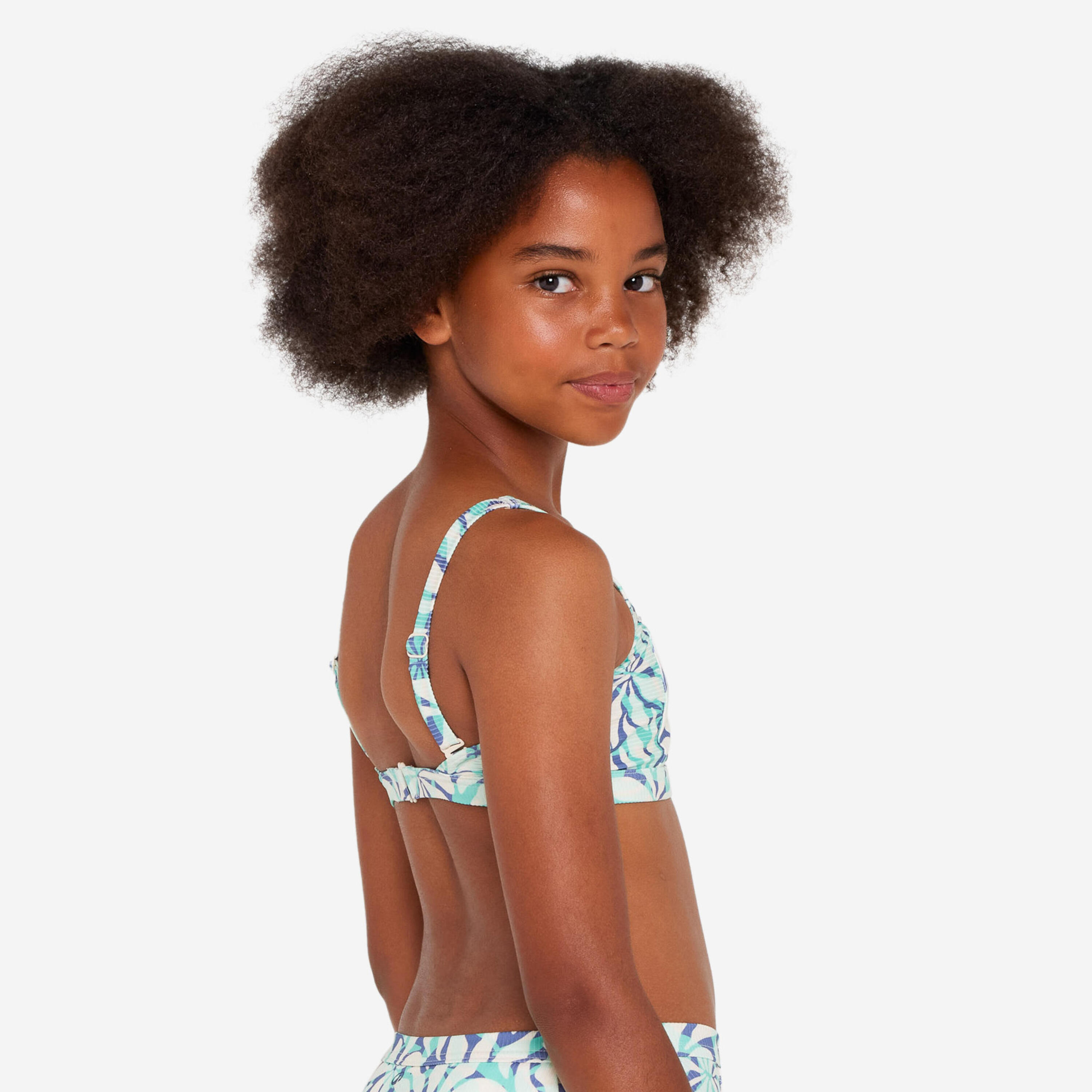 Top Bikini Niña Nora Lila Ajustable 3/5
