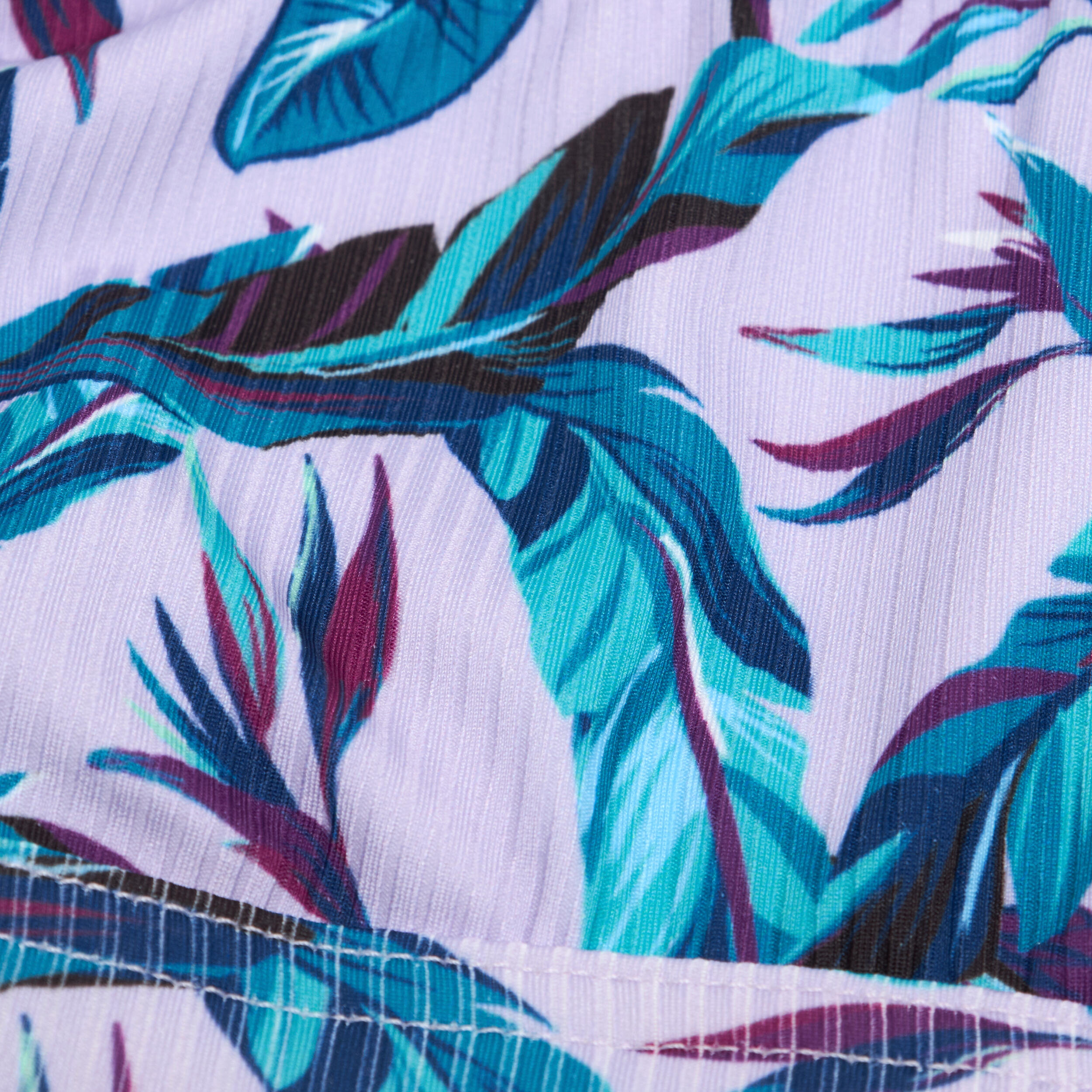 Top de Bikini de Surf Soutien floral regulável Menina - 500 Nora violeta 5/7