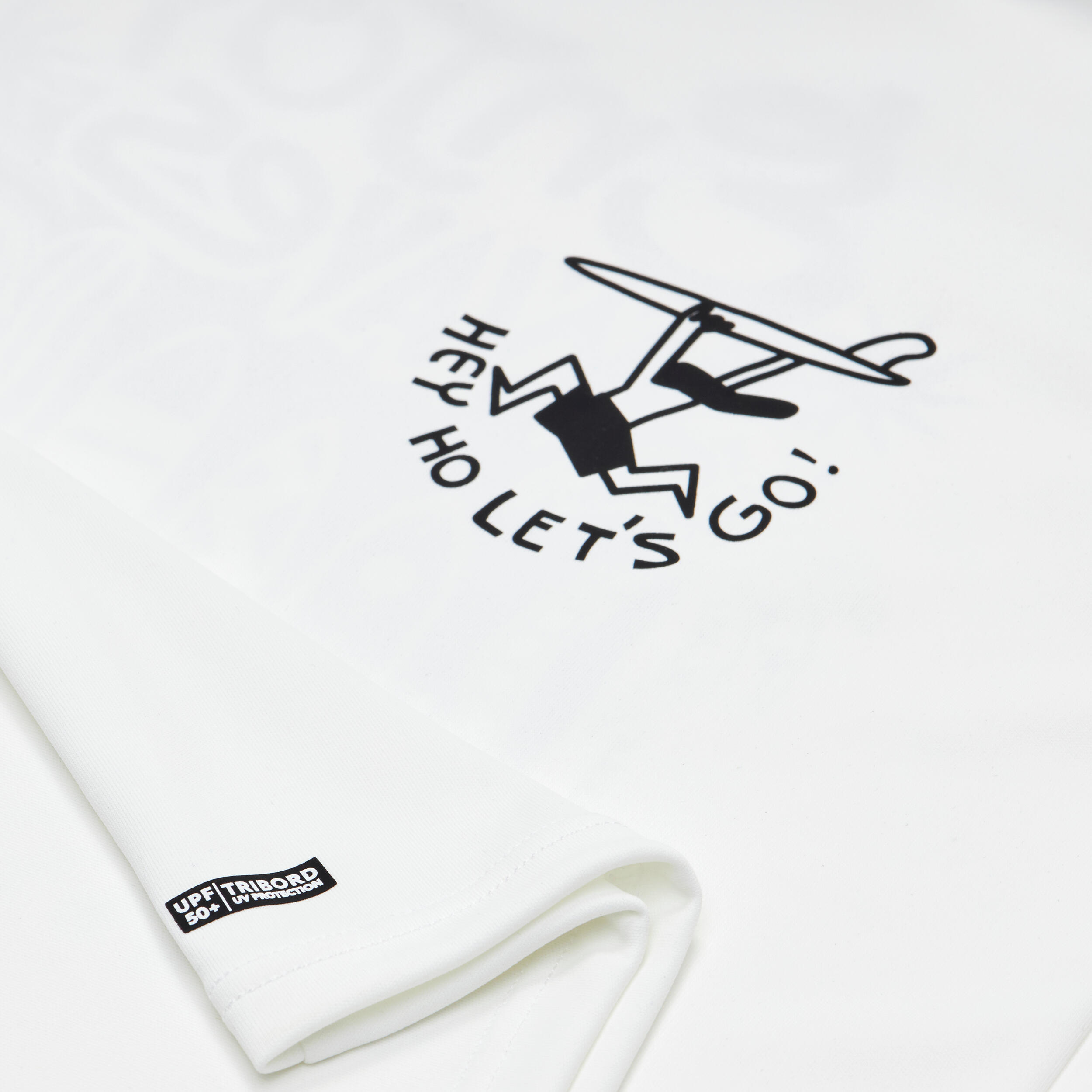 Uv-werend zwemshirt voor kinderen 100 Quiver wit 6/10
