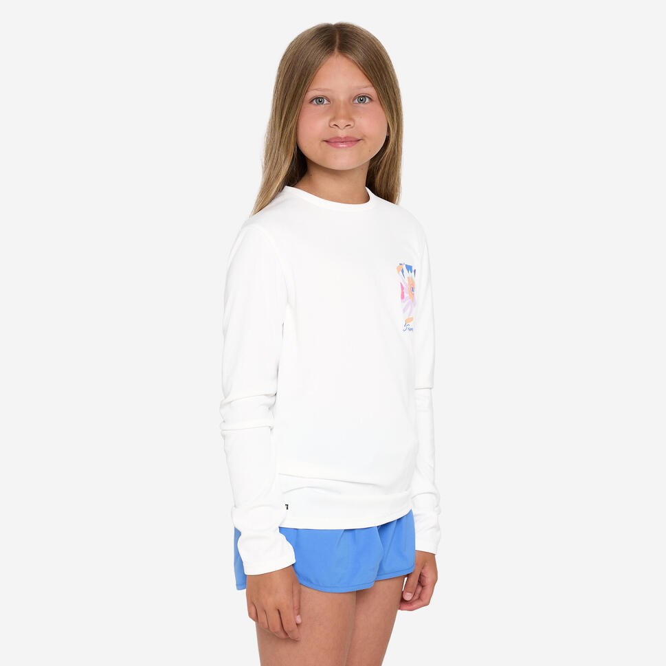 Top UV surfingowy dla dzieci Olaian 100 Simple długi rękaw