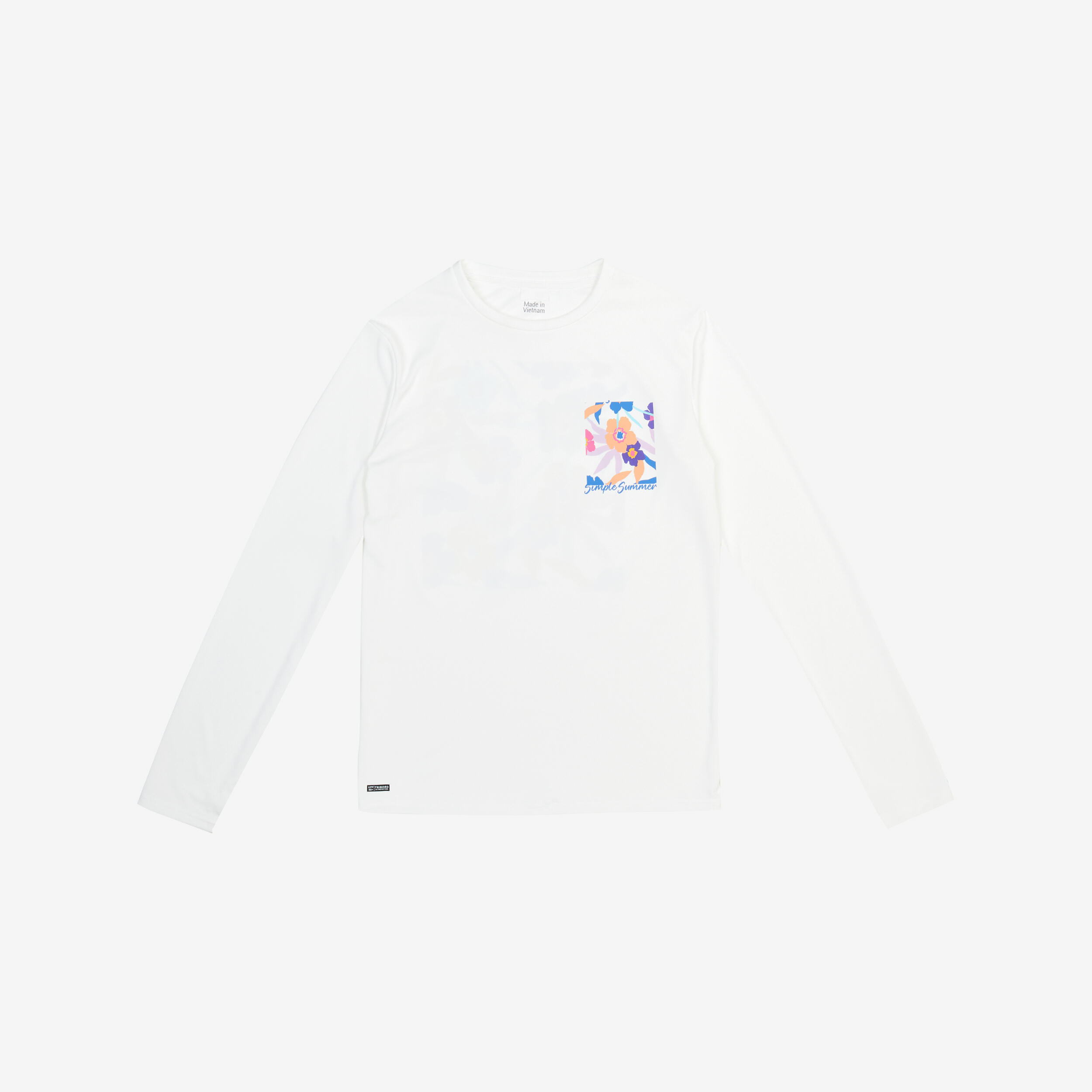 Camiseta protección solar niños manga larga UPF 50+ Top 100  blanco 4/6